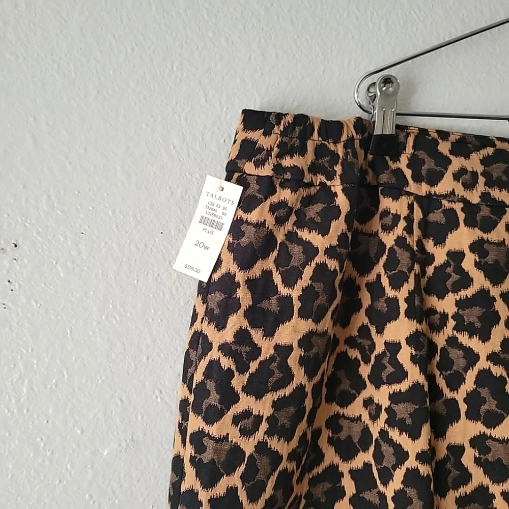 Talbots Women's Plus Size 20W Leopard Jacquard Pencil Skirt - Picture 8 of 10